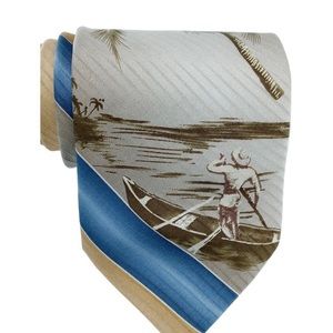 Hawaiian Tropics 100% silk tie. Beautiful beach summer themed tie.